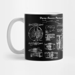 UFO Flying Saucer Patent Blueprint 1963 Mug